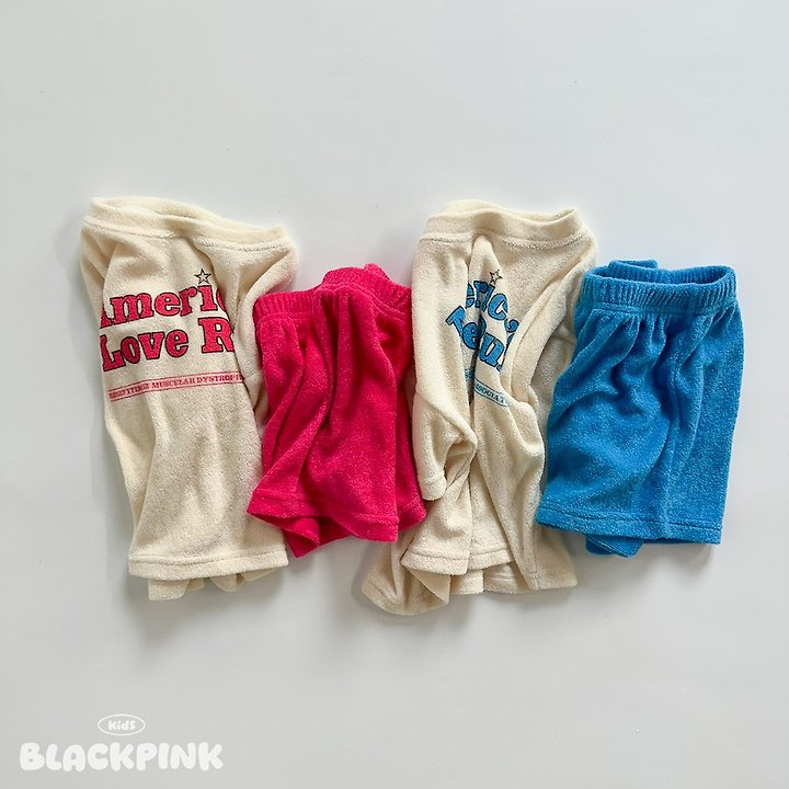 Black Pink - Korean Children Fashion - #toddlerclothing - Love Run Terry Set-Up - 2