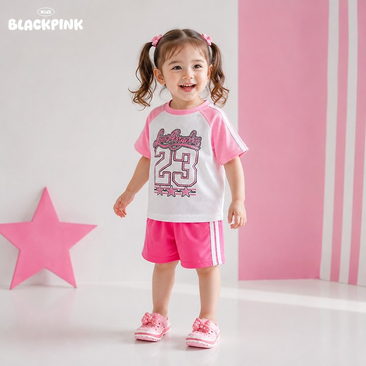 Black Pink - Korean Children Fashion - #todddlerfashion - 23 Mesh Set-Up - 4