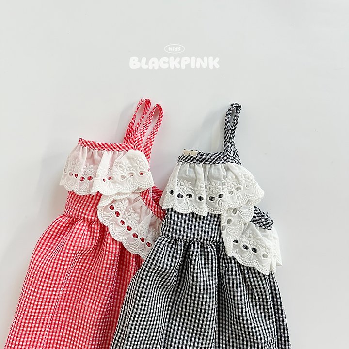 Black Pink - Korean Children Fashion - #toddlerclothing - Milk Tea Lace One-piece - 3