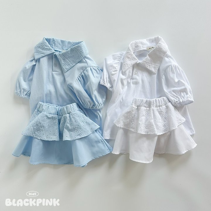 Black Pink - Korean Children Fashion - #toddlerclothing - Lovely Lace Set-Up - 2