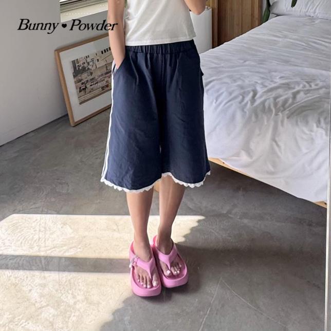 Bunny Powder - Korean Women Fashion - #momslook - Adult Lace Track Pants - 8