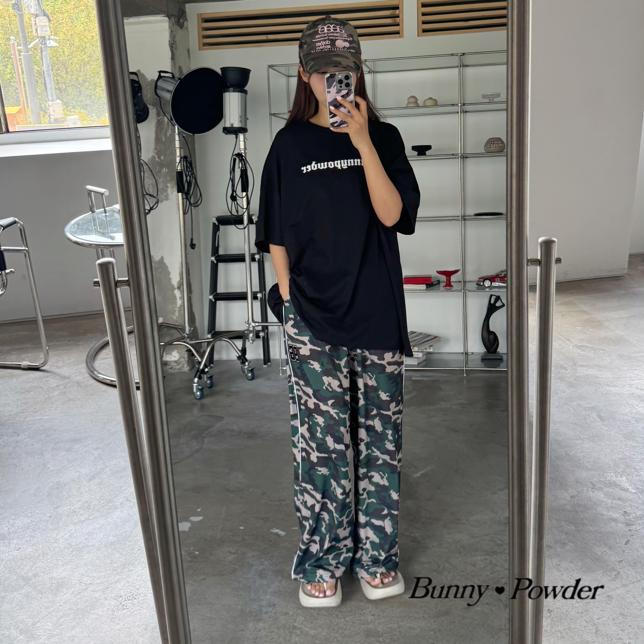 Bunny Powder - Korean Women Fashion - #momslook - Adult Camo Mesh Pants - 7