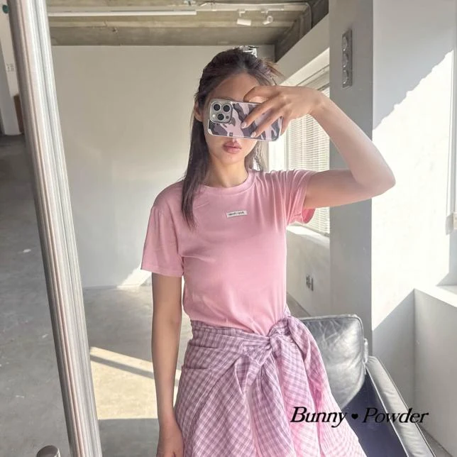Bunny Powder - Korean Women Fashion - #momslook - Adult Dopamine Tee - 2
