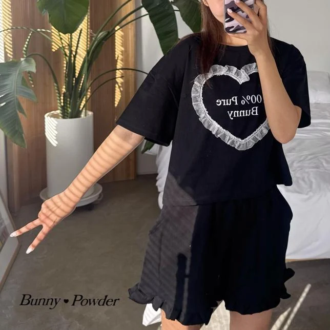 Bunny Powder - Korean Women Fashion - #momslook - Adult Percent Tee - 10