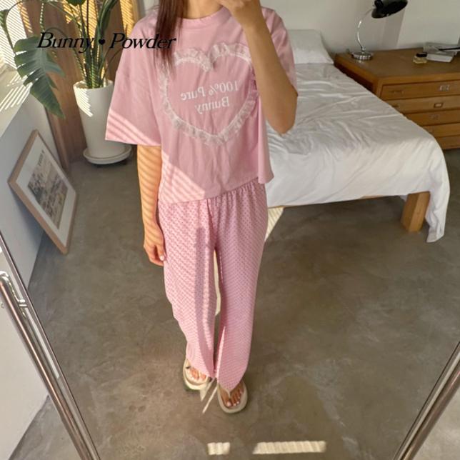 Bunny Powder - Korean Women Fashion - #vintagekidsstyle - Adult Percent Tee - 4