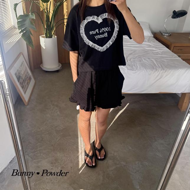Bunny Powder - Korean Women Fashion - #shopsmall - Adult Percent Tee - 7