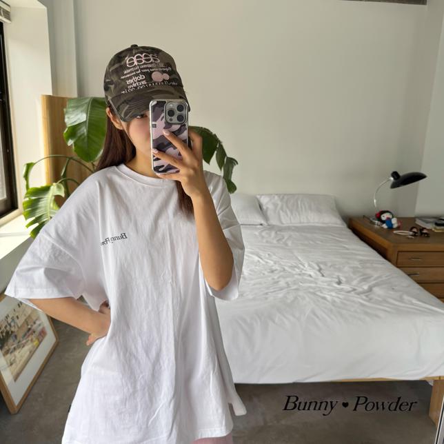 Bunny Powder - Korean Women Fashion - #vintageinspired - Adult Bunny Short Sleeve Tee - 5
