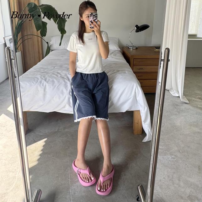 Bunny Powder - Korean Women Fashion - #momslook - Adult Lace Track Pants - 4