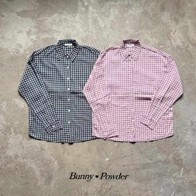 Bunny Powder - Korean Women Fashion - #womensfashion - Adult Milk Check Shirt