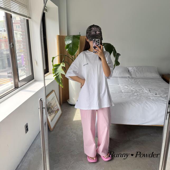 Bunny Powder - Korean Women Fashion - #momslook - Adult Bunny Short Sleeve Tee - 4