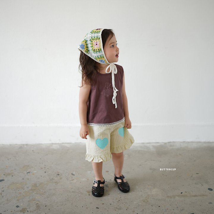 Buttercup - Korean Children Fashion - #childofig - Line Lace Sleeveless Tee - 5