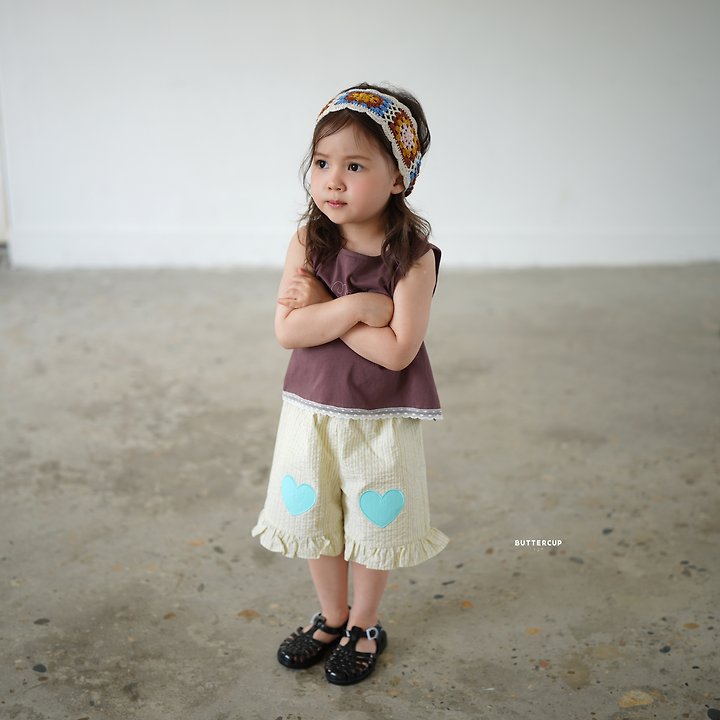 Buttercup - Korean Children Fashion - #childofig - Line Lace Sleeveless Tee - 6