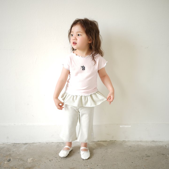 Buttercup - Korean Children Fashion - #childrensboutique - Air Rib B Ribbon Tee - 9
