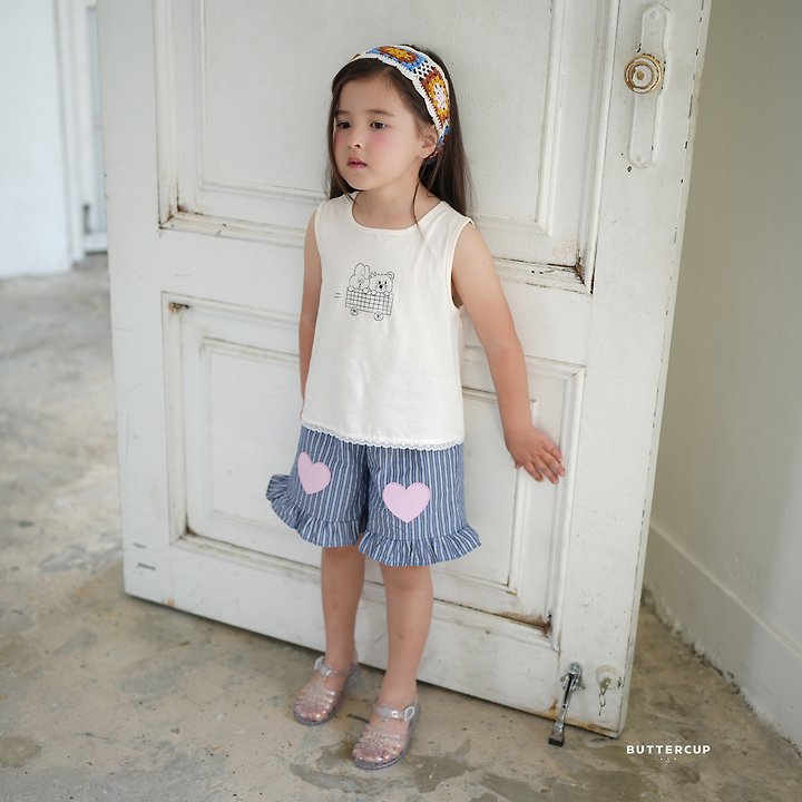 Buttercup - Korean Children Fashion - #designkidswear - Heart Heart Pin Pants - 5