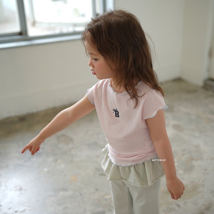Buttercup - Korean Children Fashion - #discoveringself - Air Rib B Ribbon Tee - 11