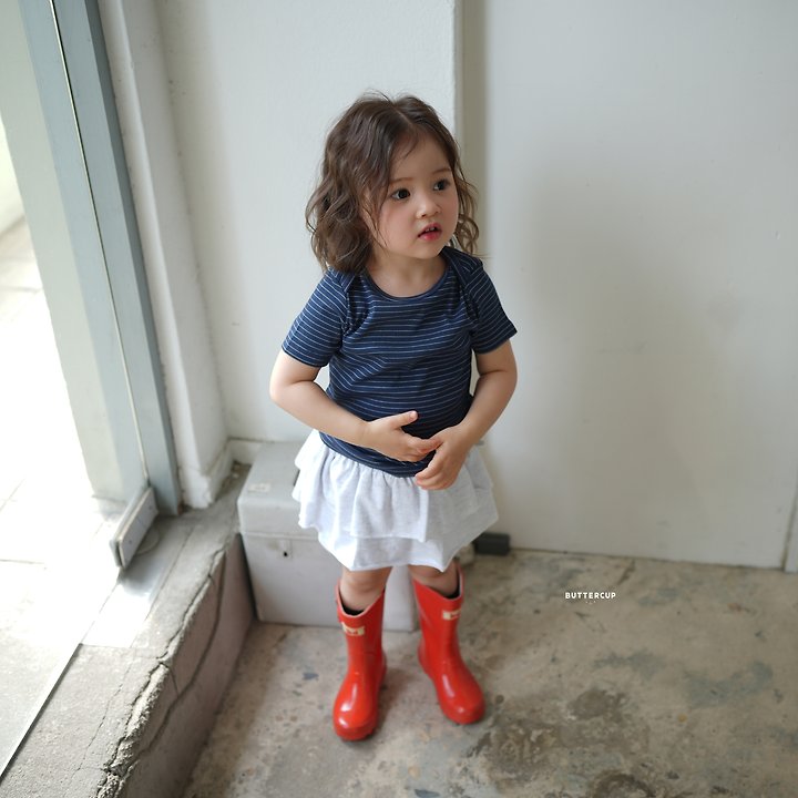 Buttercup - Korean Children Fashion - #fashionkids - Pinstripe Tension Tee - 6