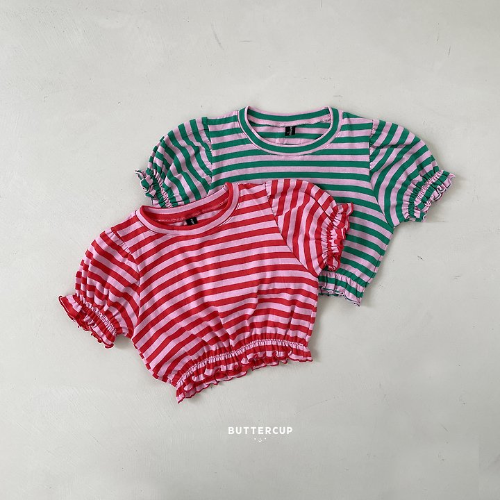 Buttercup - Korean Children Fashion - #kidsshorts - Mini Puff Pin Tee