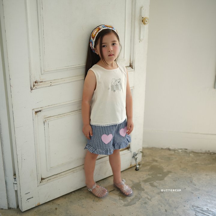 Buttercup - Korean Children Fashion - #kidsshorts - Heart Heart Pin Pants - 8