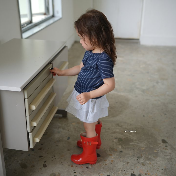 Buttercup - Korean Children Fashion - #kidsshorts - Pinstripe Tension Tee - 7
