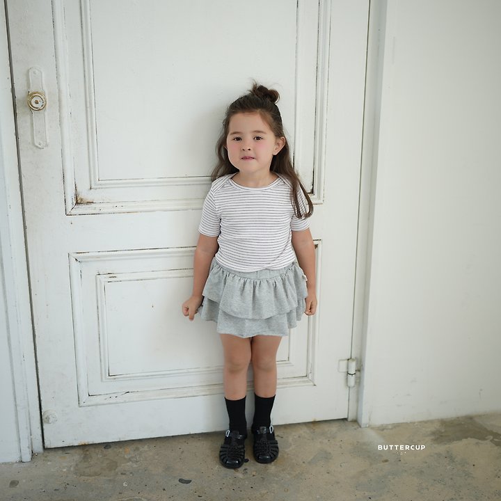 Buttercup - Korean Children Fashion - #kidzfashiontrend - Pinstripe Tension Tee - 9