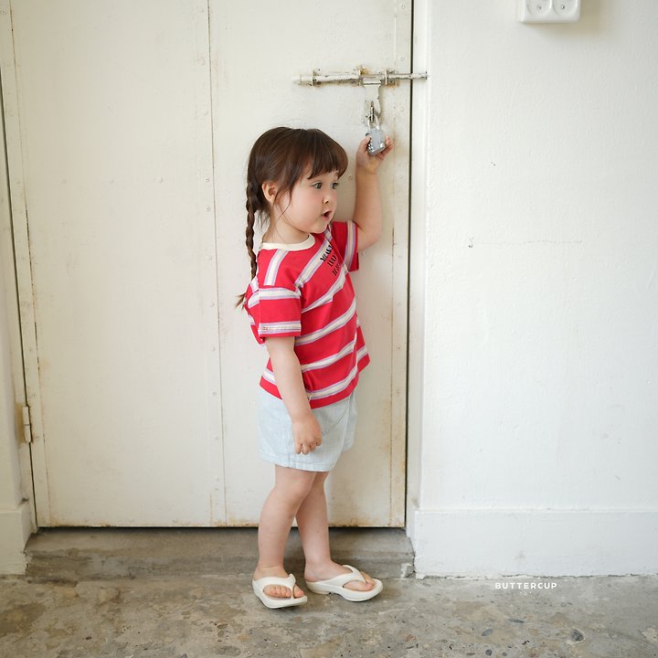 Buttercup - Korean Children Fashion - #kidzfashiontrend - Lucky To You Pin Tee - 10