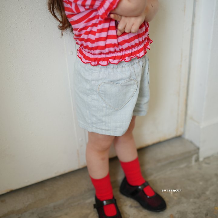 Buttercup - Korean Children Fashion - #magicofchildhood - Heart Denim Pants - 8