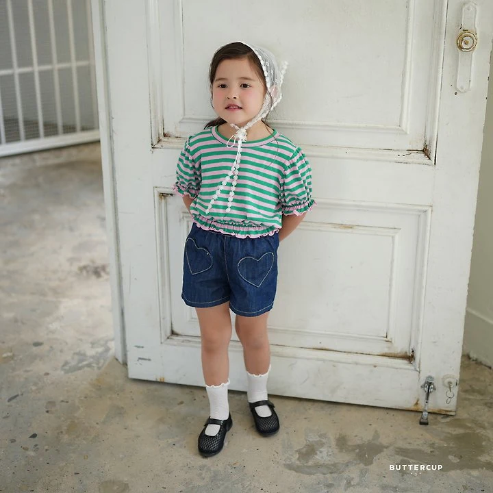 Buttercup - Korean Children Fashion - #prettylittlegirls - Heart Denim Pants - 10