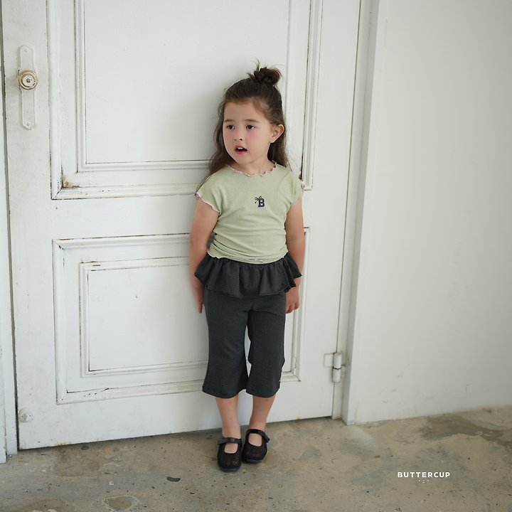 Buttercup - Korean Children Fashion - #todddlerfashion - Air Rib B Ribbon Tee - 5