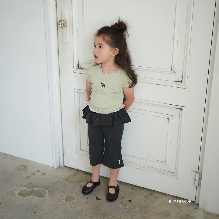 Buttercup - Korean Children Fashion - #toddlerclothing - Air Rib B Ribbon Tee - 6