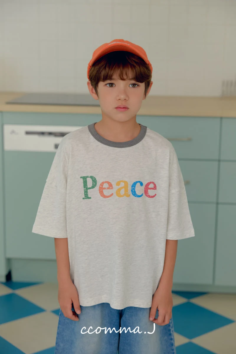 Ccommaj - Korean Children Fashion - #designkidswear - Peace Rain Short Sleeve Tee - 5