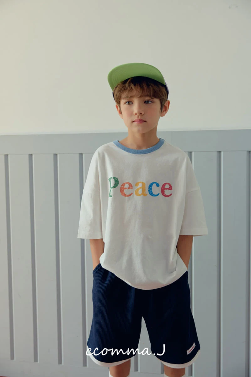 Ccommaj - Korean Children Fashion - #discoveringself - Peace Rain Short Sleeve Tee - 6