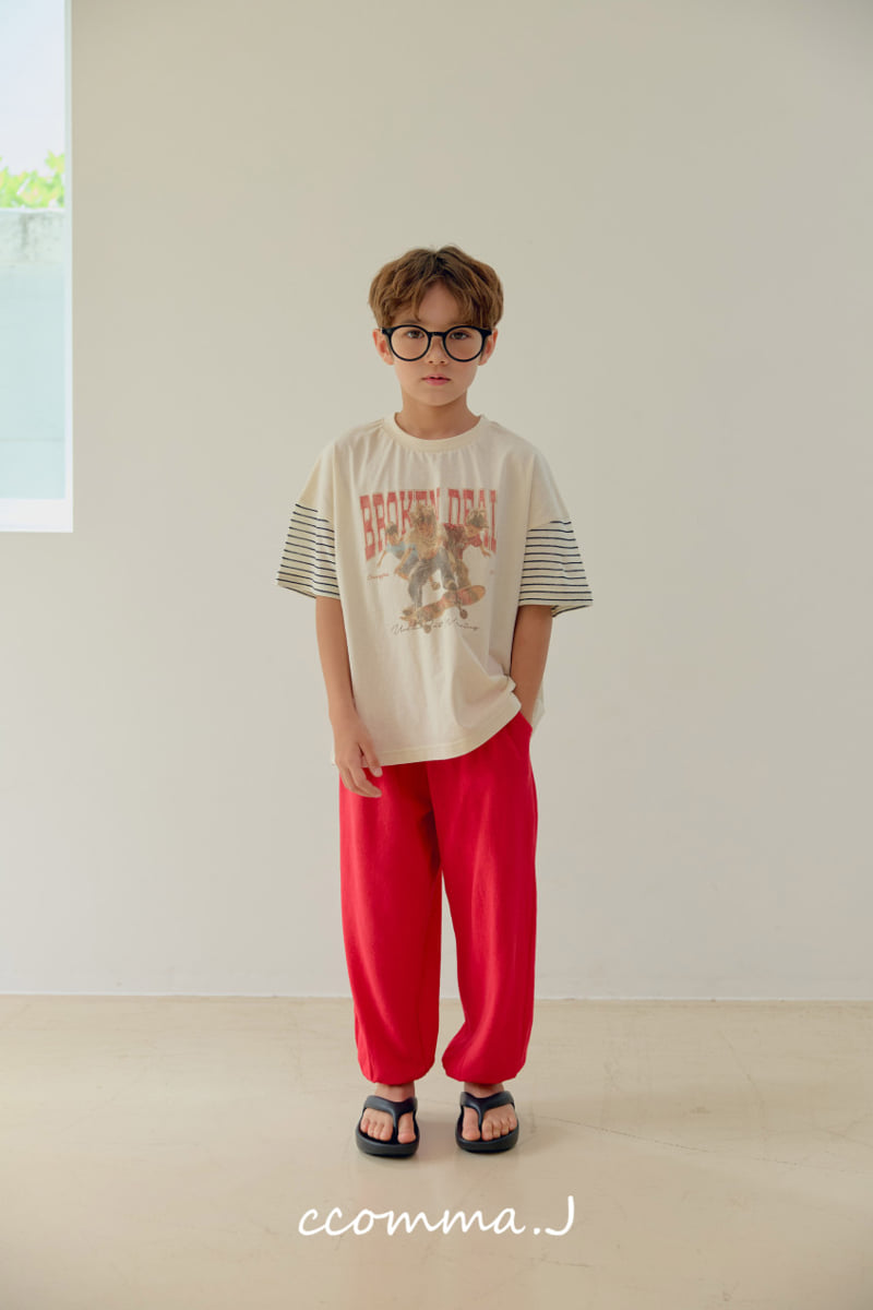 Ccommaj - Korean Children Fashion - #kidsshorts - Cool Natural Jogger Pants - 10
