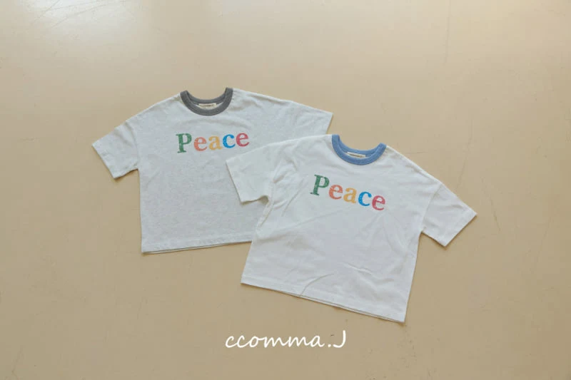 Ccommaj - Korean Children Fashion - #prettylittlegirls - Peace Rain Short Sleeve Tee
