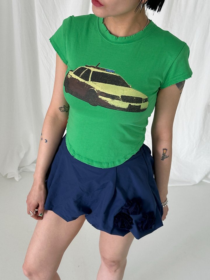 Chavi - Korean Women Fashion - #momslook - Vintage Car Tee - 12