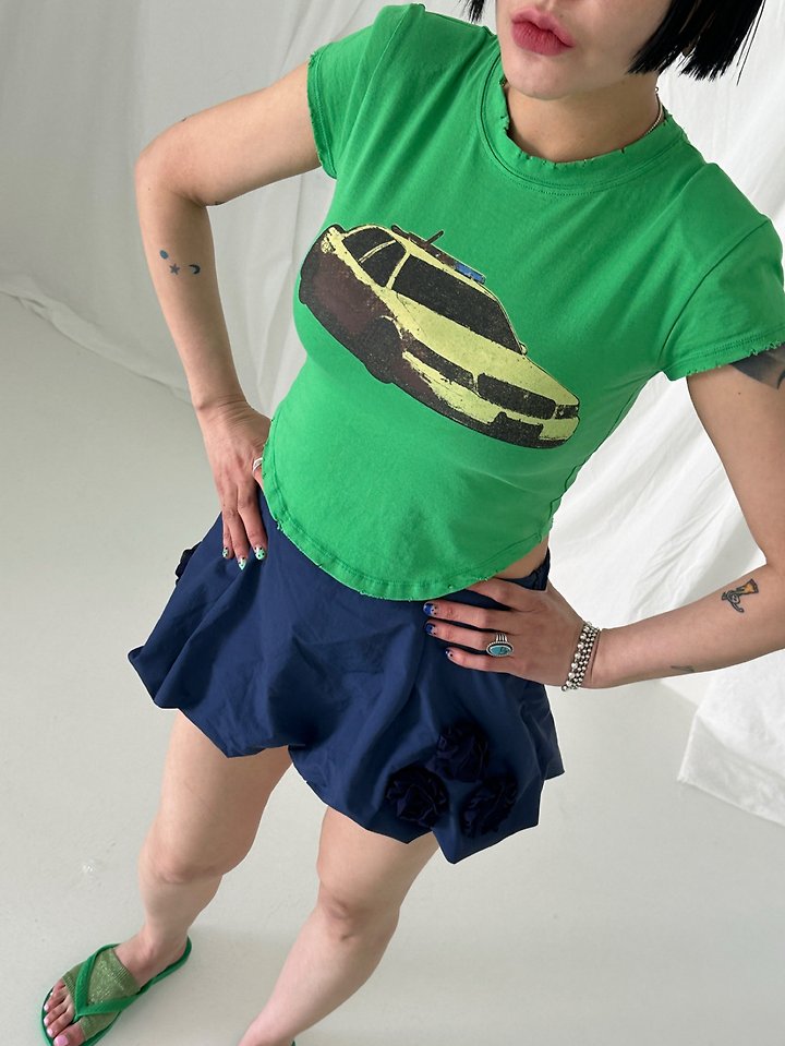 Chavi - Korean Women Fashion - #momslook - Vintage Car Tee - 8