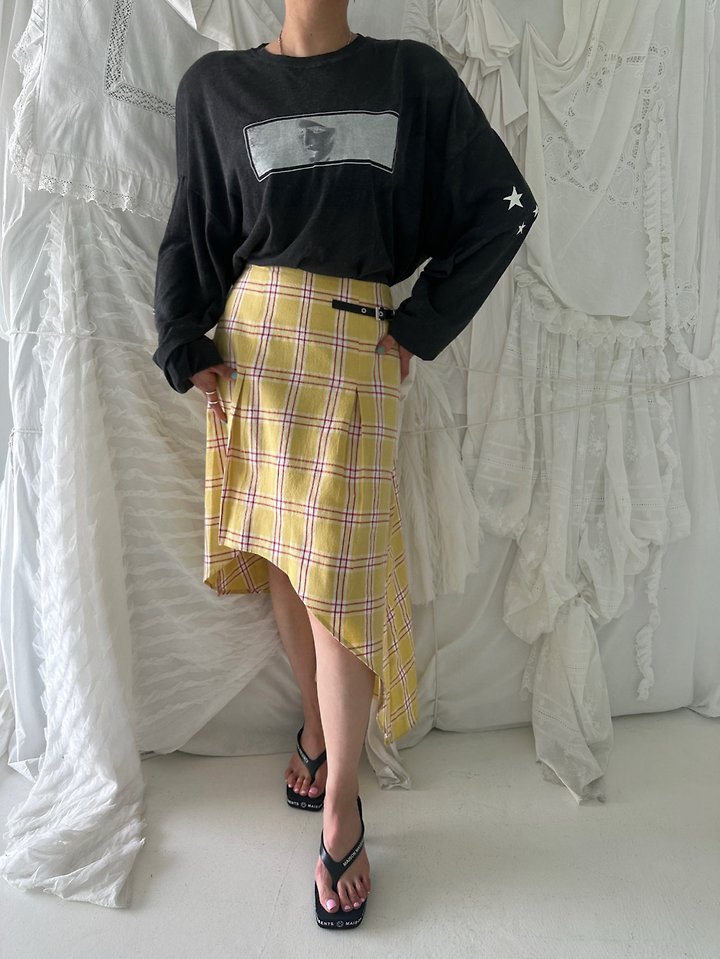 Chavi - Korean Women Fashion - #momslook - Daisy Check Skirt - 9
