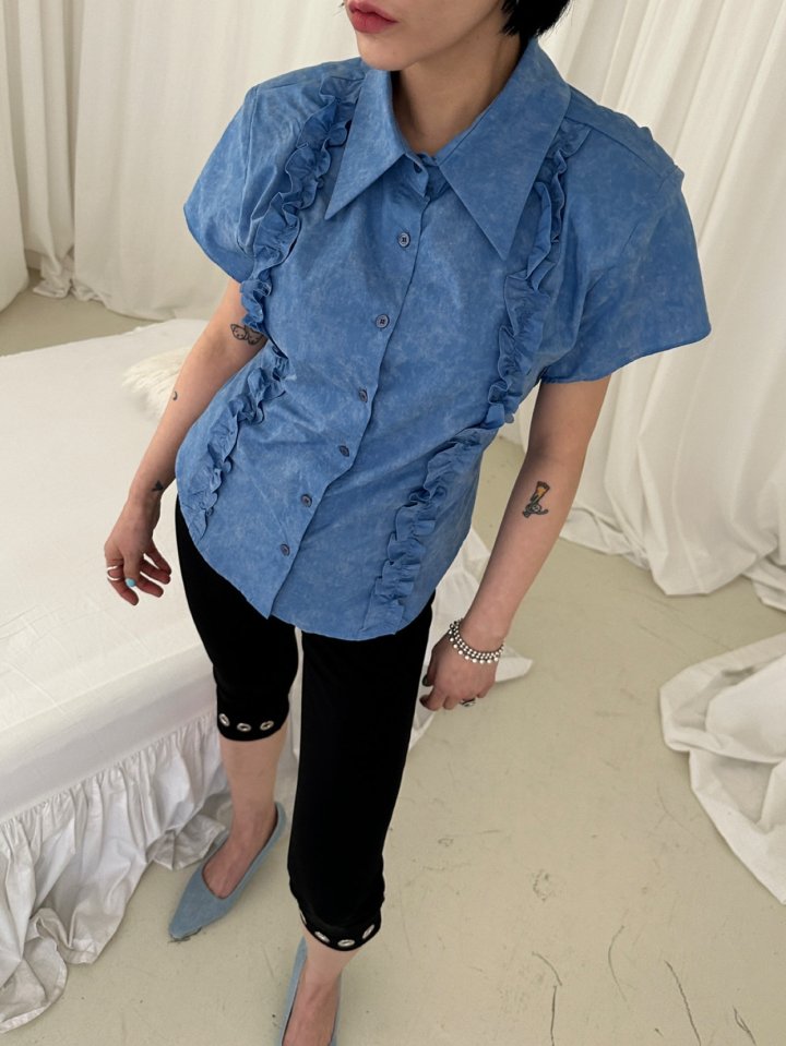 Chavi - Korean Women Fashion - #momslook - Frill Vintage Shirt - 10