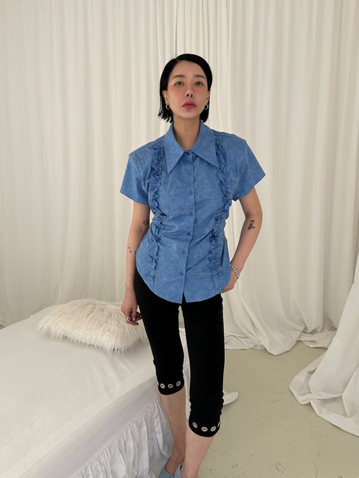 Chavi - Korean Women Fashion - #momslook - Frill Vintage Shirt - 2