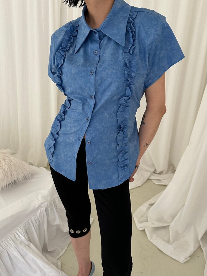 Chavi - Korean Women Fashion - #womensfashion - Frill Vintage Shirt - 4
