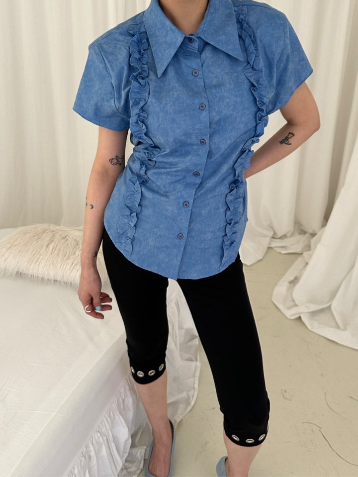 Chavi - Korean Women Fashion - #momslook - Frill Vintage Shirt - 6