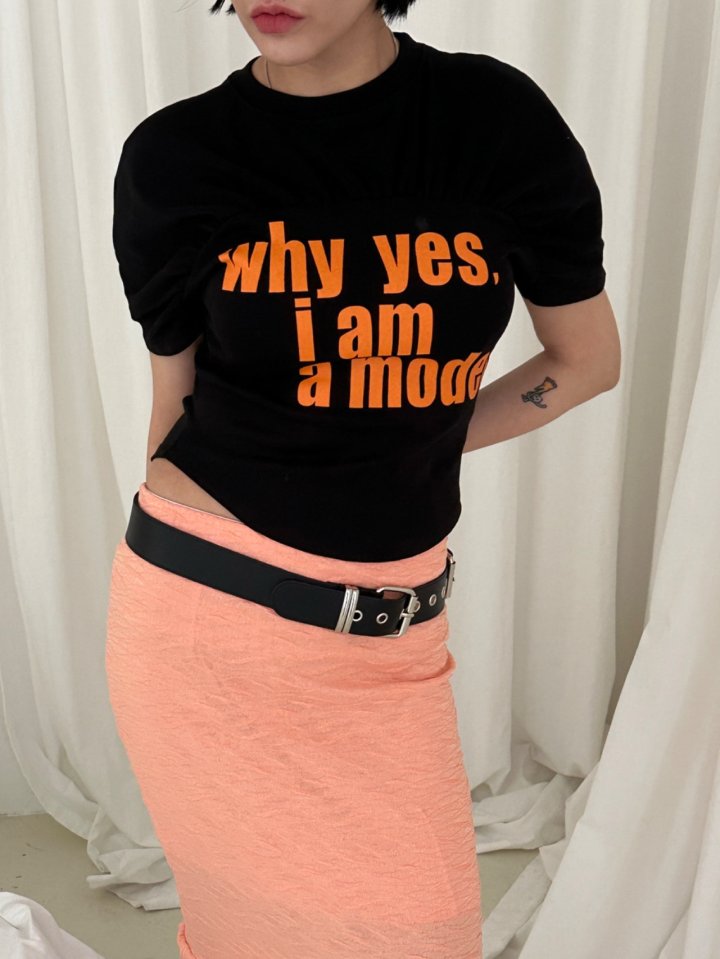 Chavi - Korean Women Fashion - #momslook - Model Shirring Tee - 3