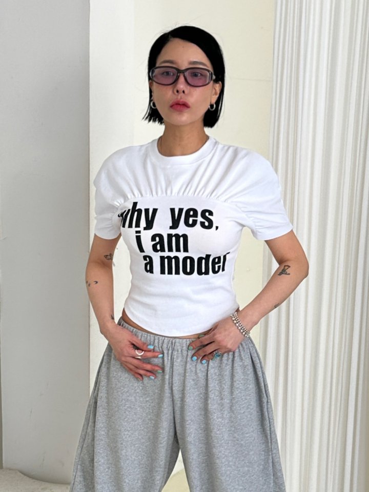 Chavi - Korean Women Fashion - #momslook - Model Shirring Tee - 7