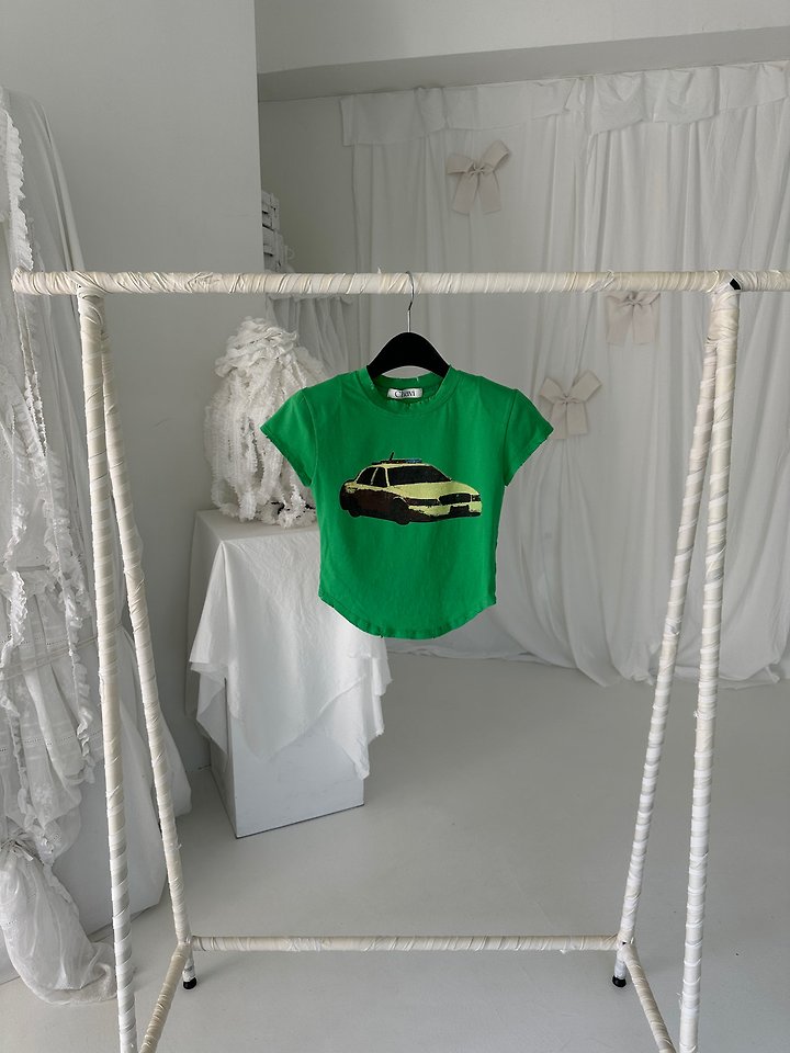 Chavi - Korean Women Fashion - #pursuepretty - Vintage Car Tee - 2