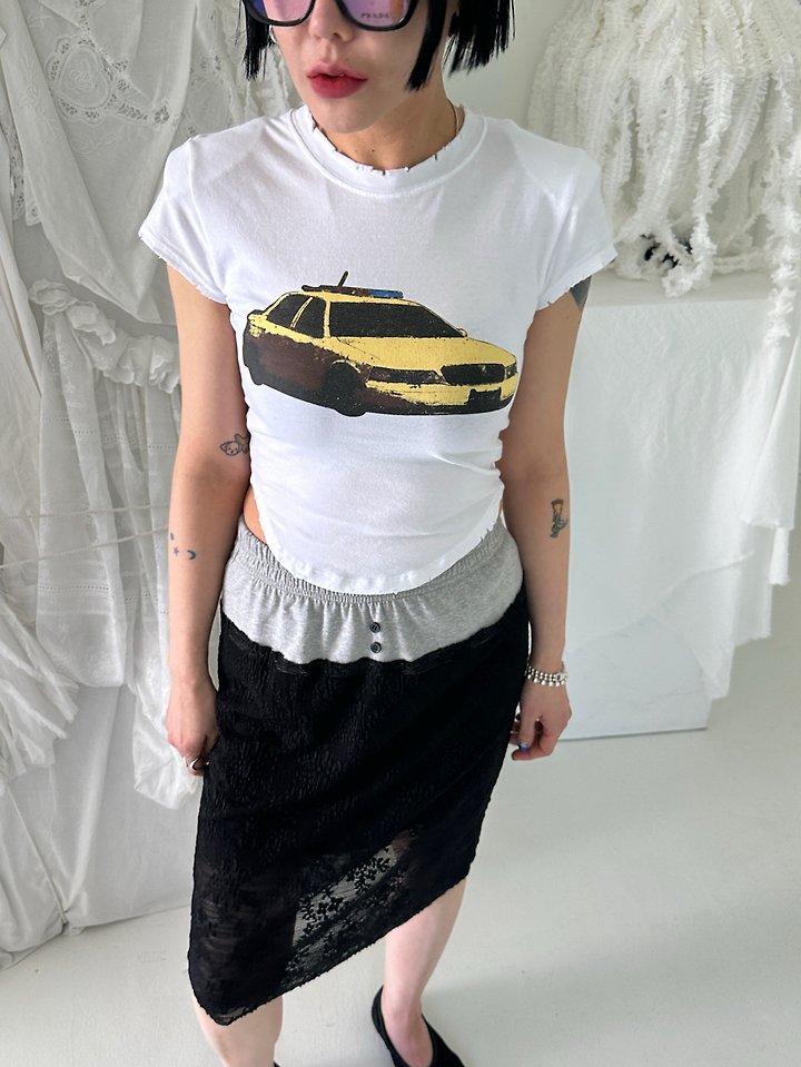 Chavi - Korean Women Fashion - #restrostyle - Vintage Car Tee - 4