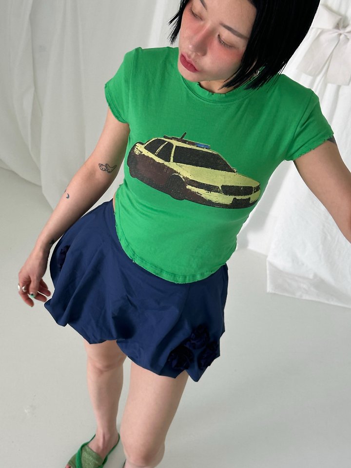 Chavi - Korean Women Fashion - #thatsdarling - Vintage Car Tee - 6