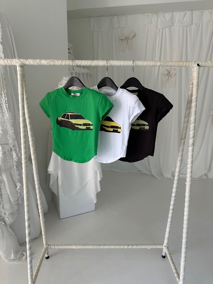 Chavi - Korean Women Fashion - #vintagekidsstyle - Vintage Car Tee