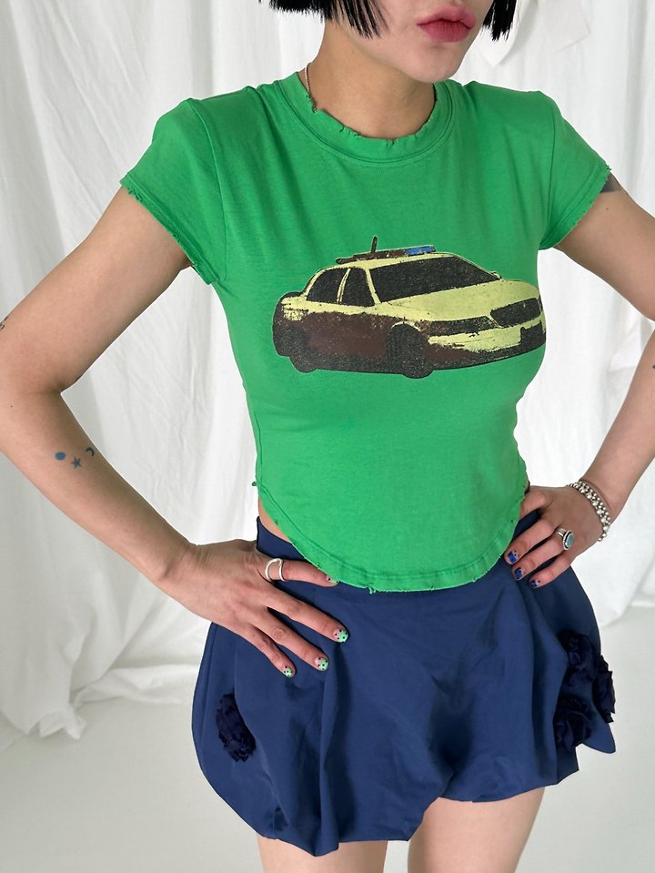 Chavi - Korean Women Fashion - #womensfashion - Vintage Car Tee - 11