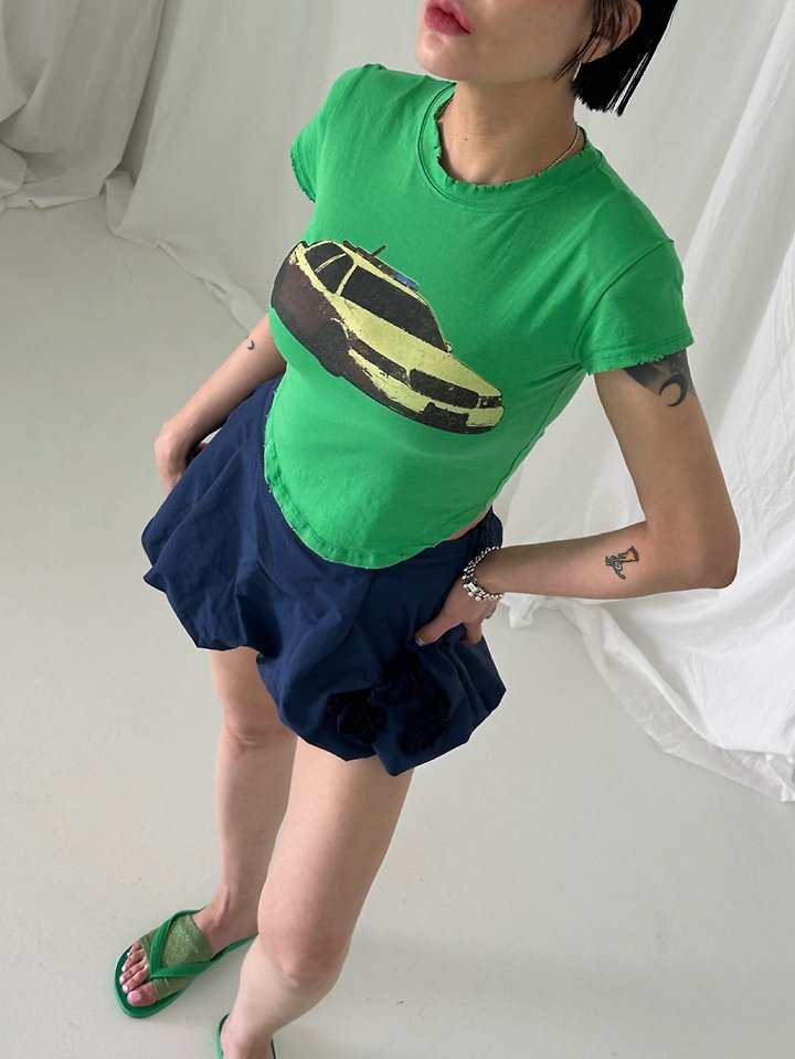 Chavi - Korean Women Fashion - #womensfashion - Vintage Car Tee - 9