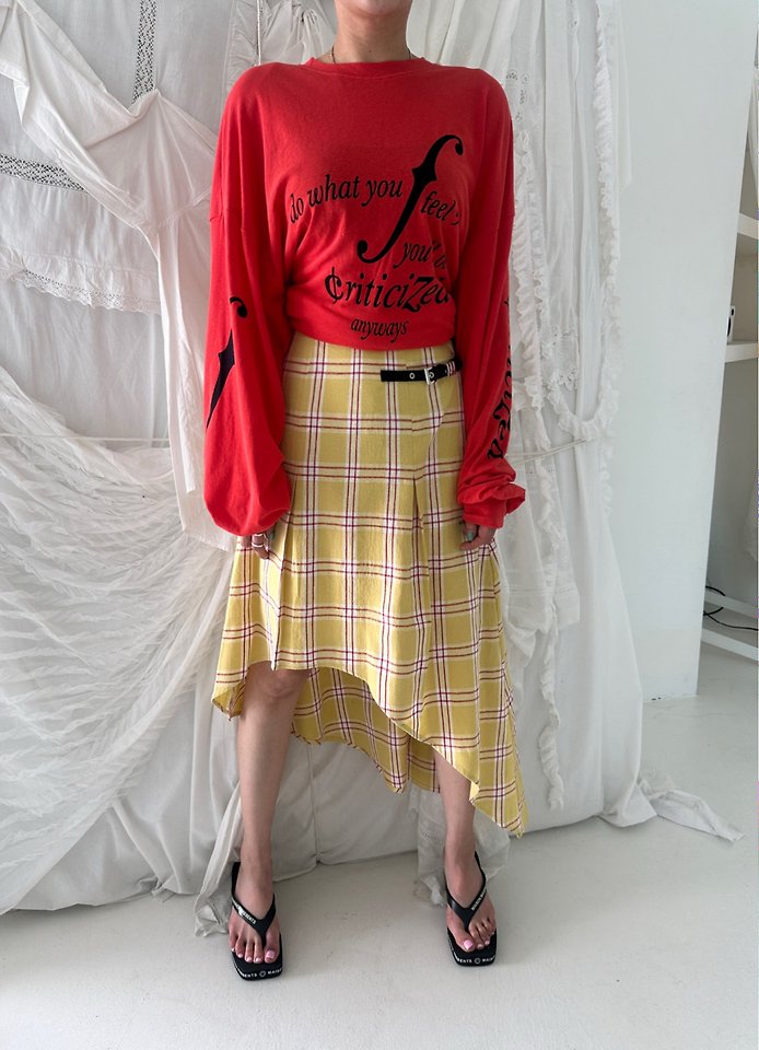 Chavi - Korean Women Fashion - #momslook - Daisy Check Skirt - 4