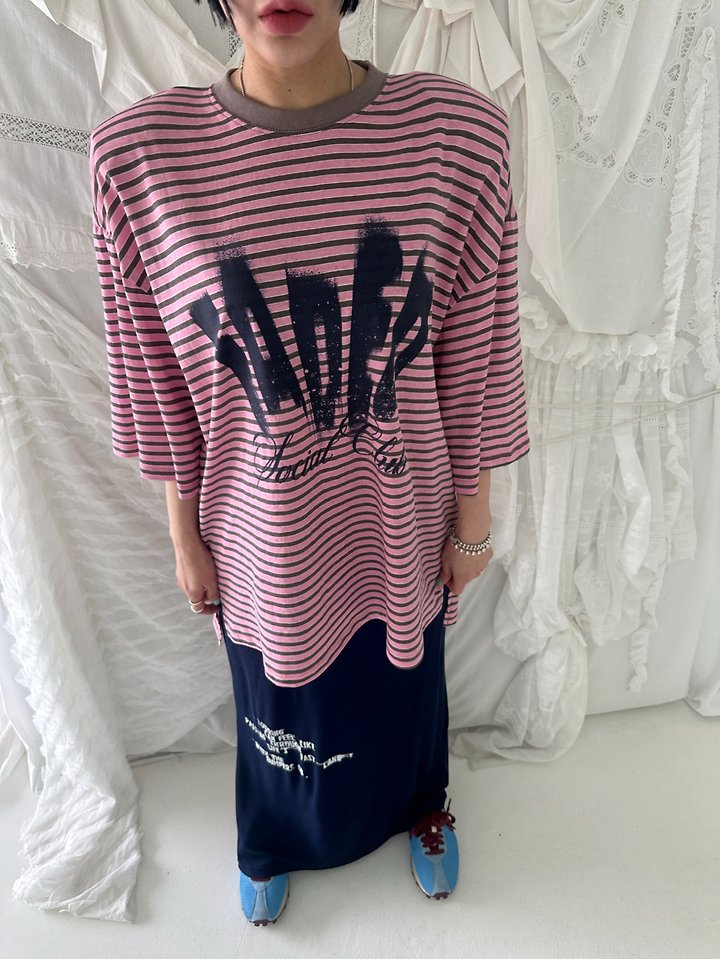 Chavi - Korean Women Fashion - #womensfashion - Faded Stripe Tee - 3